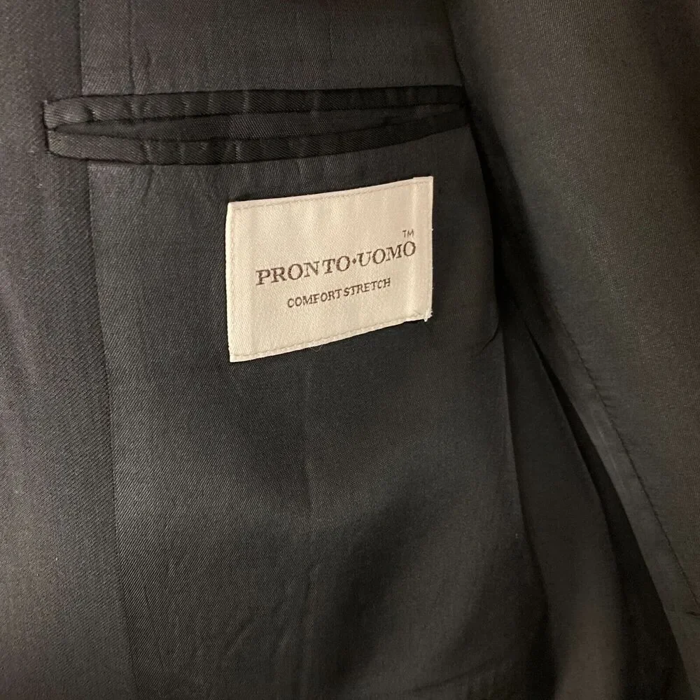 Pronto Uomo Comfort Stretch Sports Blazer Black 42 TALL Made In Canada